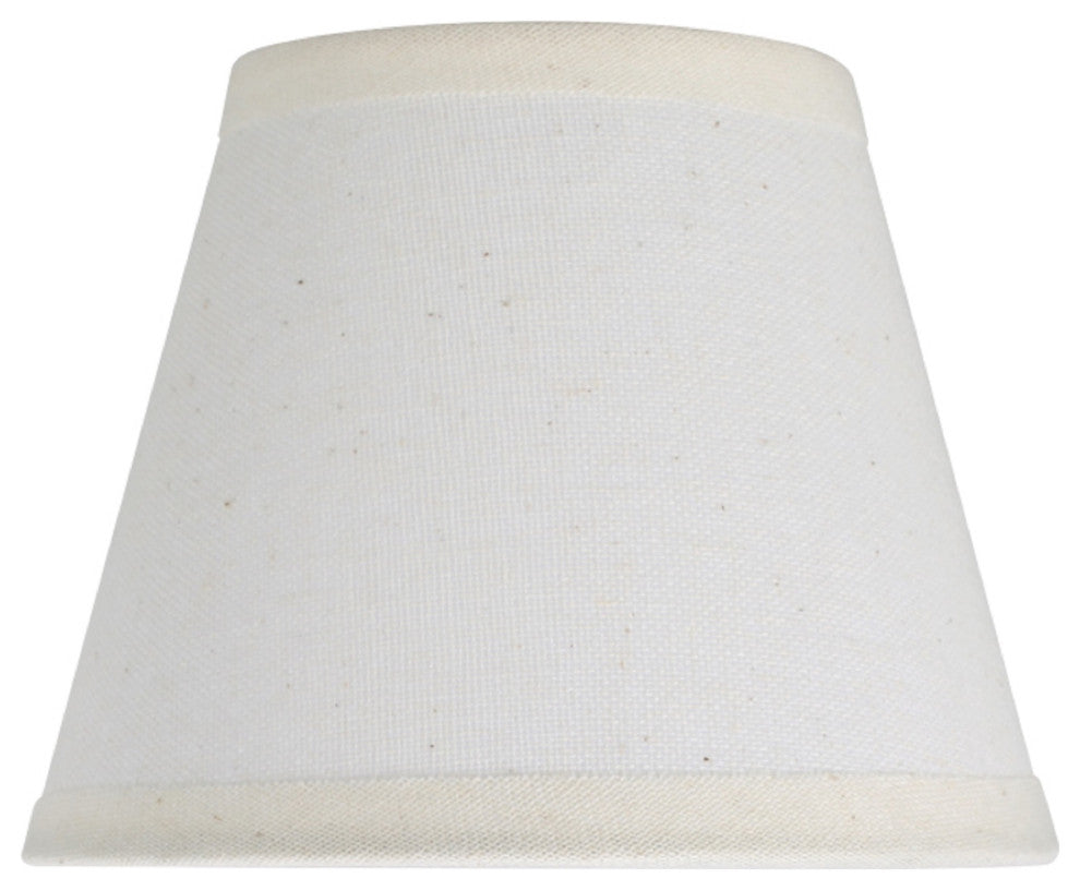 32001-2 Small Hardback Empire  Chandelier Clip On Lamp Shade Creme 3"x5"x4"