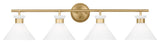 Belcarra 4 Light Bath, Satin Brass