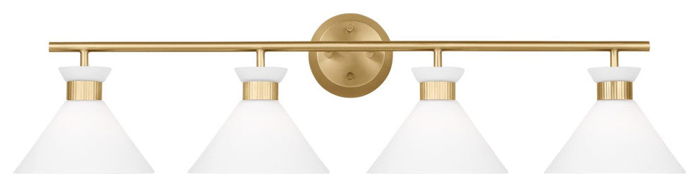 Belcarra 4 Light Bath, Satin Brass