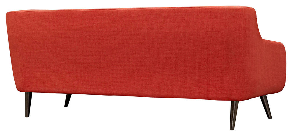 Modern Atomic Red Verve Upholstered Sofa