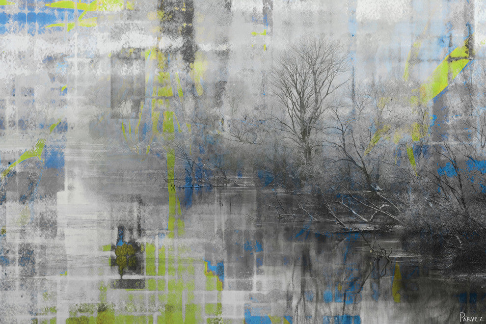 "Misty Lake" Fine Art Canvas Print, 36"x24"