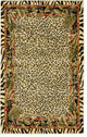 Unique Loom Cream Jungle Wildlife 3' 3 x 5' 3 Area Rug