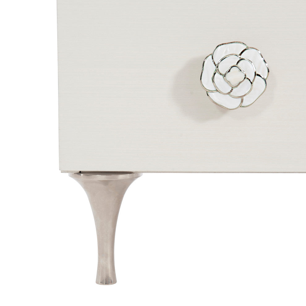 Bernhardt Silhouette Nightstand, Eggshell Finish 34 inch