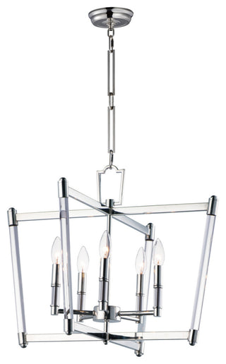 Maxim 16103 Lucent 5 Light 23"W Taper Candle Chandelier - Polished Nickel /