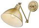1 Light Wall Mount Cone shaped Adjustable Sconce in Aged Brass
