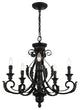Valencia 5-Light Shiny Black Chandelier