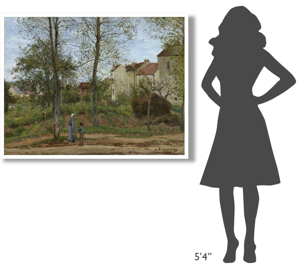 "Houses at Bougival (Autumn)" Digital Paper Print by Camille Pissarro, 50"x38"