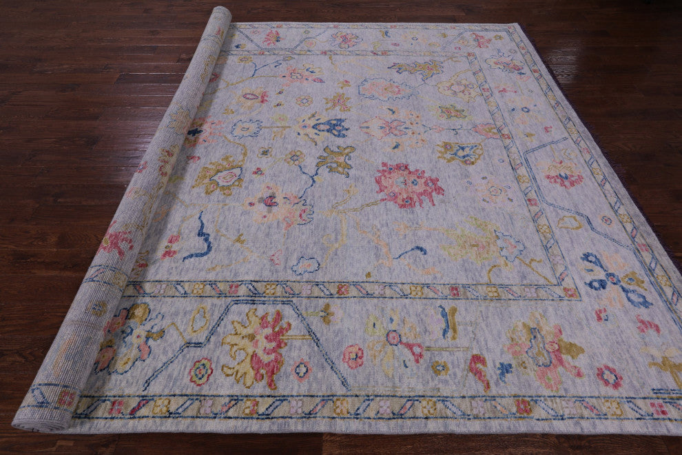 9' 4" X 11' 5" Turkish Oushak Hand Knotted Wool Rug - Q14812