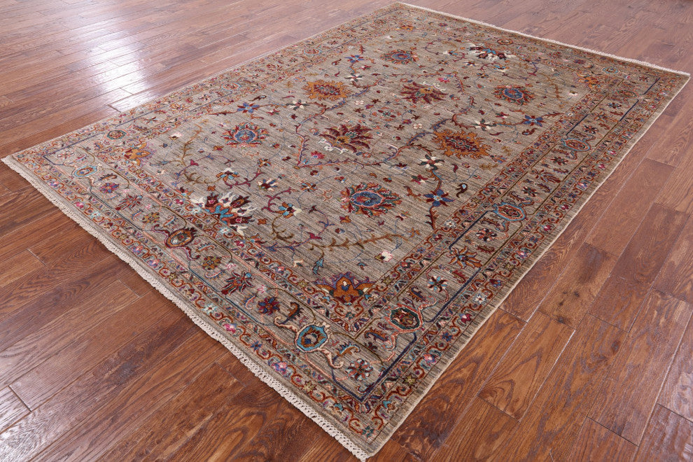 Persian Tabriz Handmade Wool Rug 6' 9" X 9' 6" Q7606
