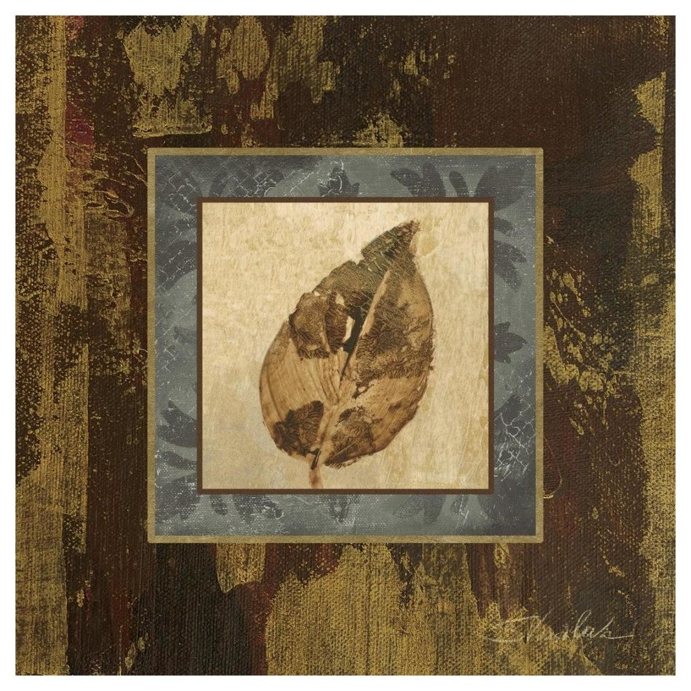 "Autumn Leaf Square III" Digital Paper Print by Silvia Vassileva, 20"x20"