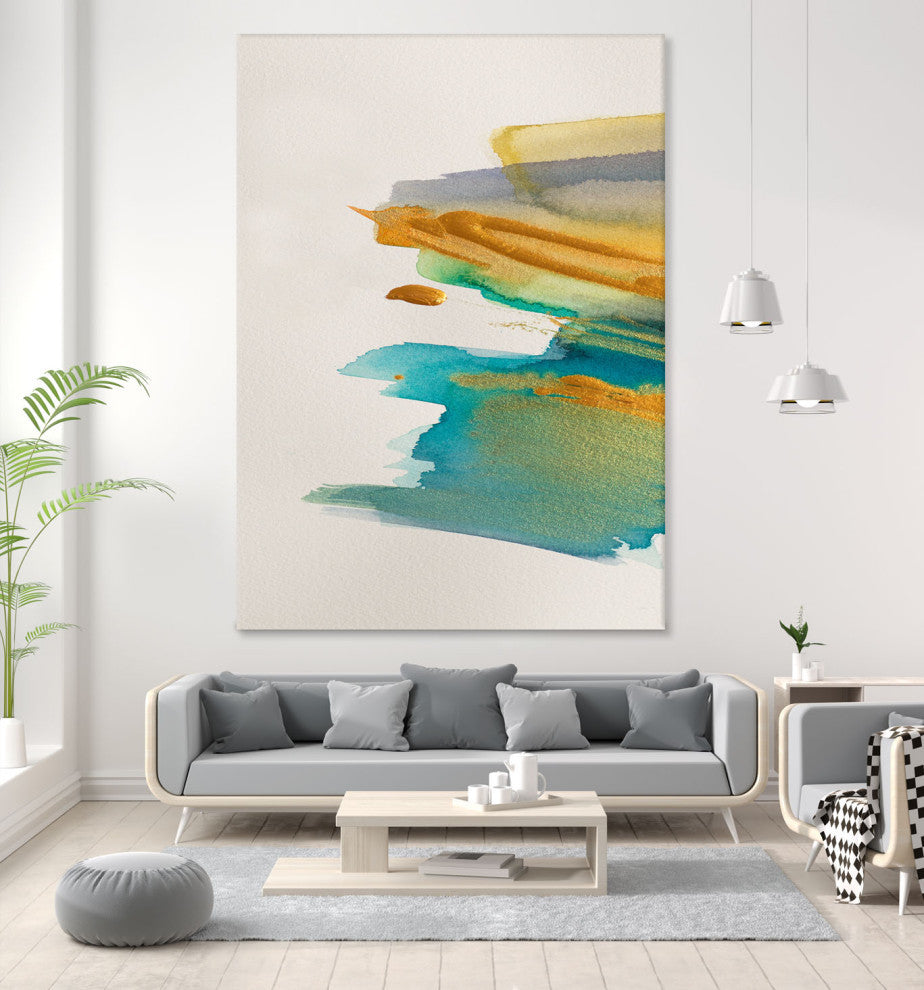 Amber Gold Vertical I - 72 x 54 by Lanie Loreth