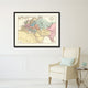 Europe In The Middle Ages Crusades Vintage Antique Map Wall Art, 16"x21"