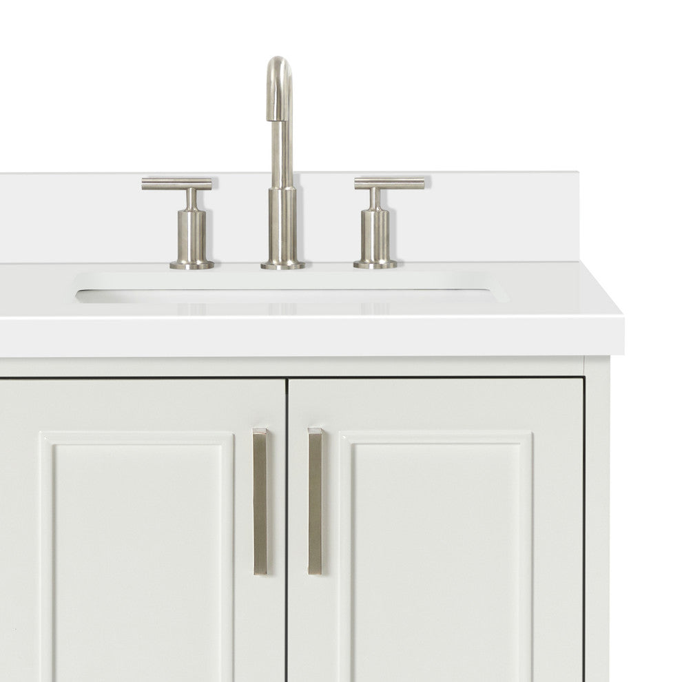 Ariel Stafford 37" Single Right Offset Rectangle Sink Bathroom Vanity