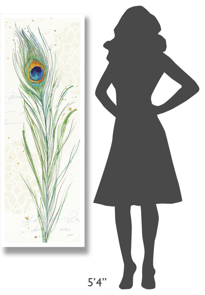 "Peacock Garden VI" Digital Paper Print by Anne Tavoletti, 20"x56"