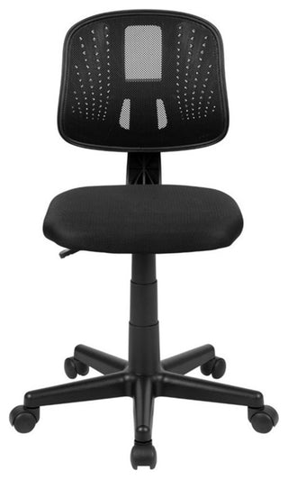 Pemberly Row Contemporary Pivot Mesh Back Office Swivel Chair in Black