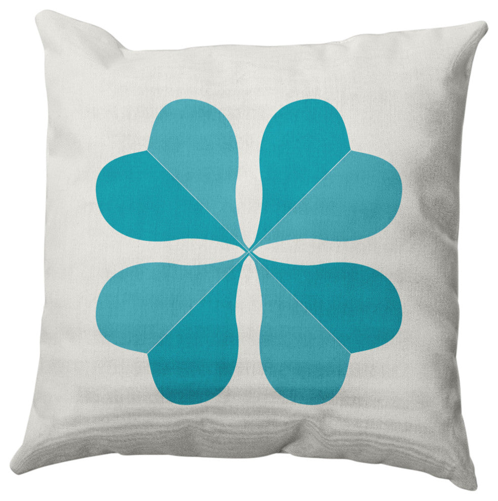 Lucky Clover St. Patrick's Day Decorative Throw Pillow, Explorer Blue, 26x26"