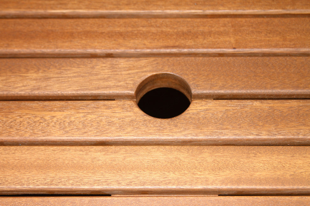 7-Piece Eucalyptus Dining Set With Stacking Rope Dining Chairs