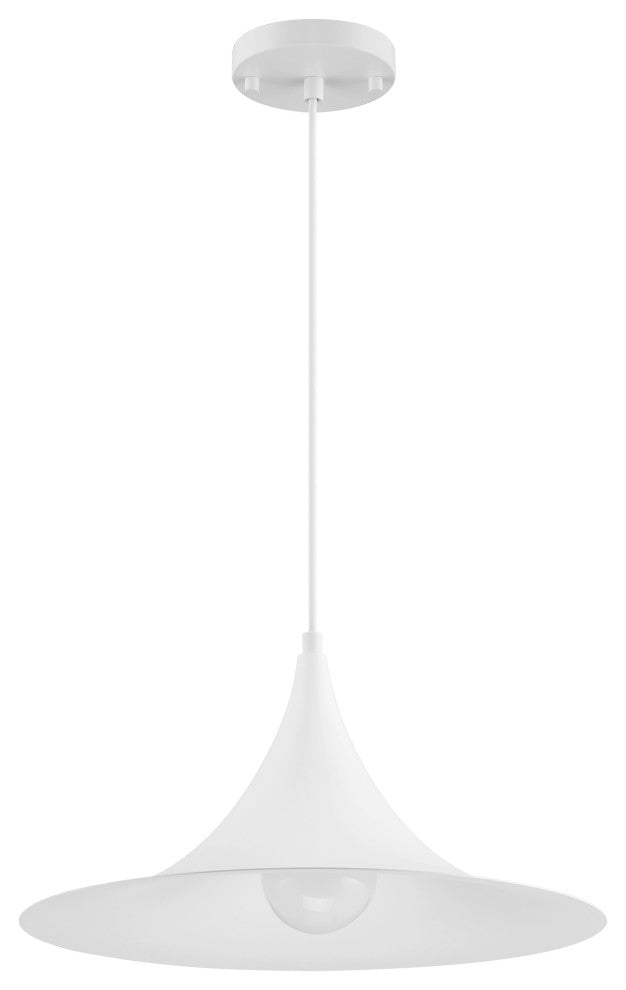 Costa LED Pendant, Replaceable LED, Matte White, 15.75in
