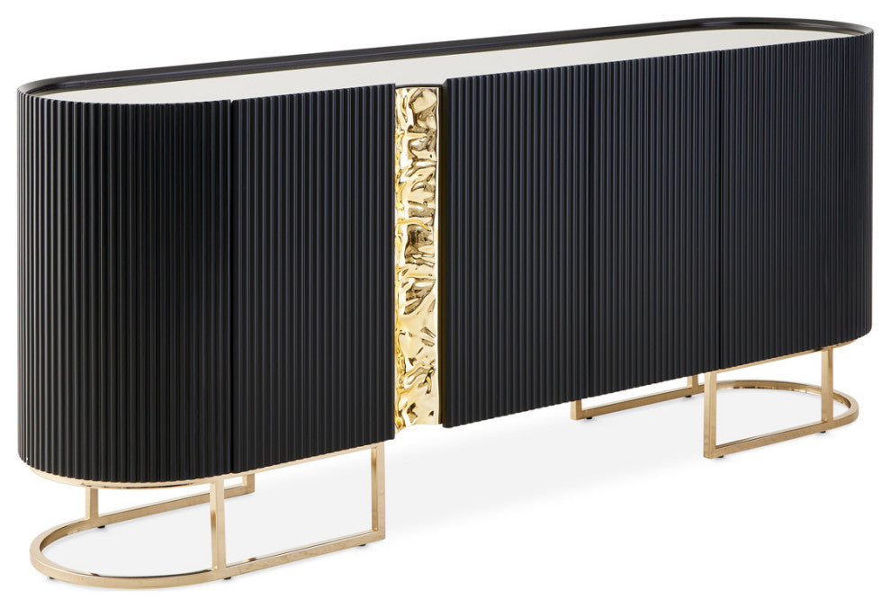 Lisbon Console Table Silken Matte Black