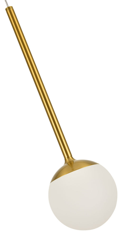 Capri 5" ETL Certified Integrated LED Height Adjustable Pendant, Antique Brass