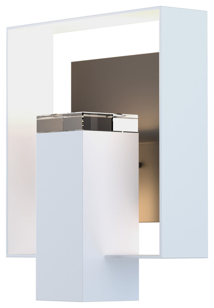 Shadow Box Medium Outdoor Sconce, Coastal White/Coastal Oil Rubbed Bronze