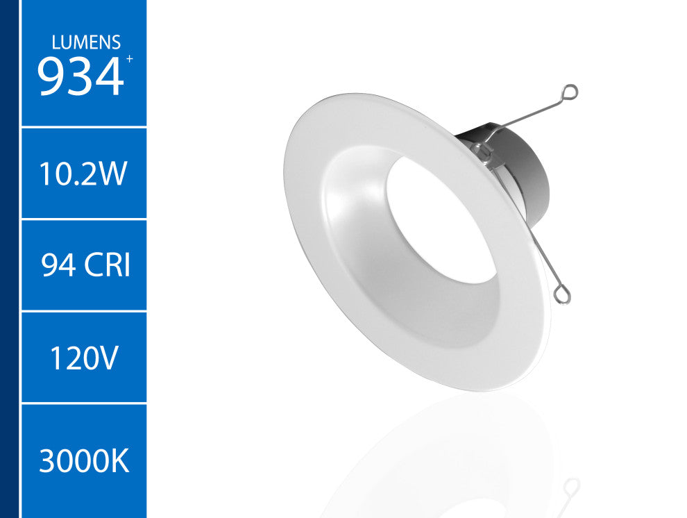 DLR566091203KWH-12PK 5/6", White Recessed LED Downlight, 12 Pack