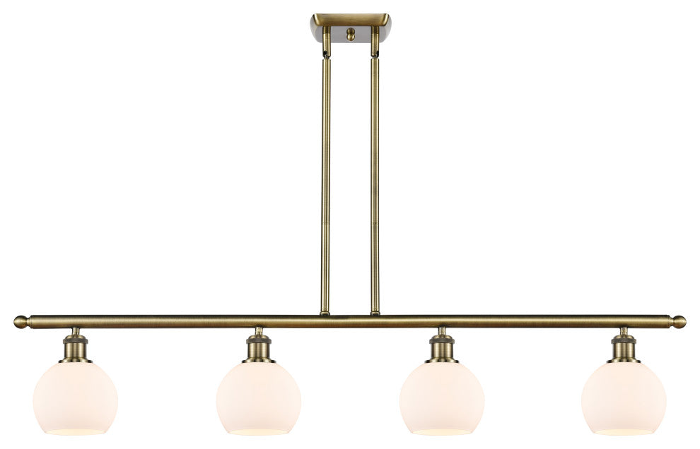 Innovations 516-4I-AB-G121-6 4 Light 48" Island Light, Antique Brass