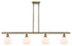 Innovations 516-4I-AB-G121-6 4 Light 48" Island Light, Antique Brass