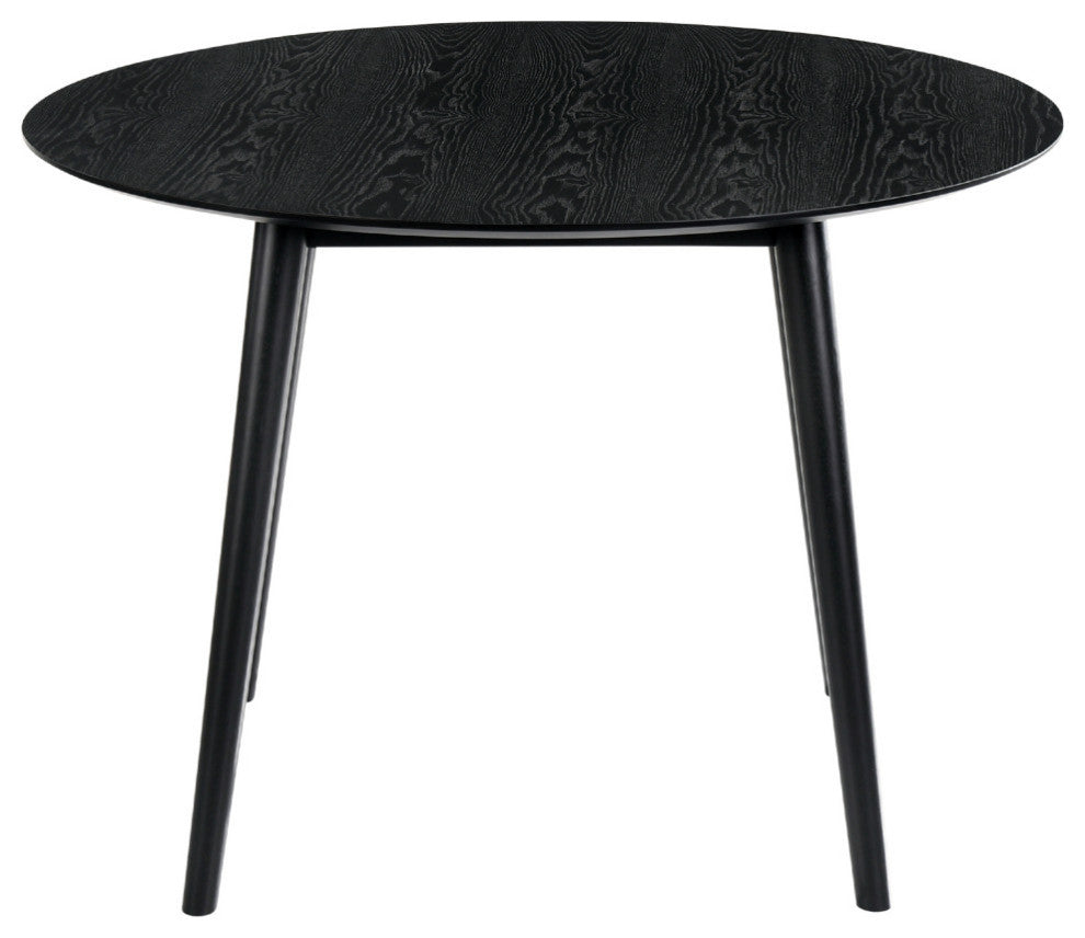 Arcadia and Azalea Round and Wood 5-Piece Dining Set, Gray and Black, 42"