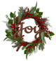 Nearly Natural W1264 24 Joy and Berries Artificial Christmas Wreath