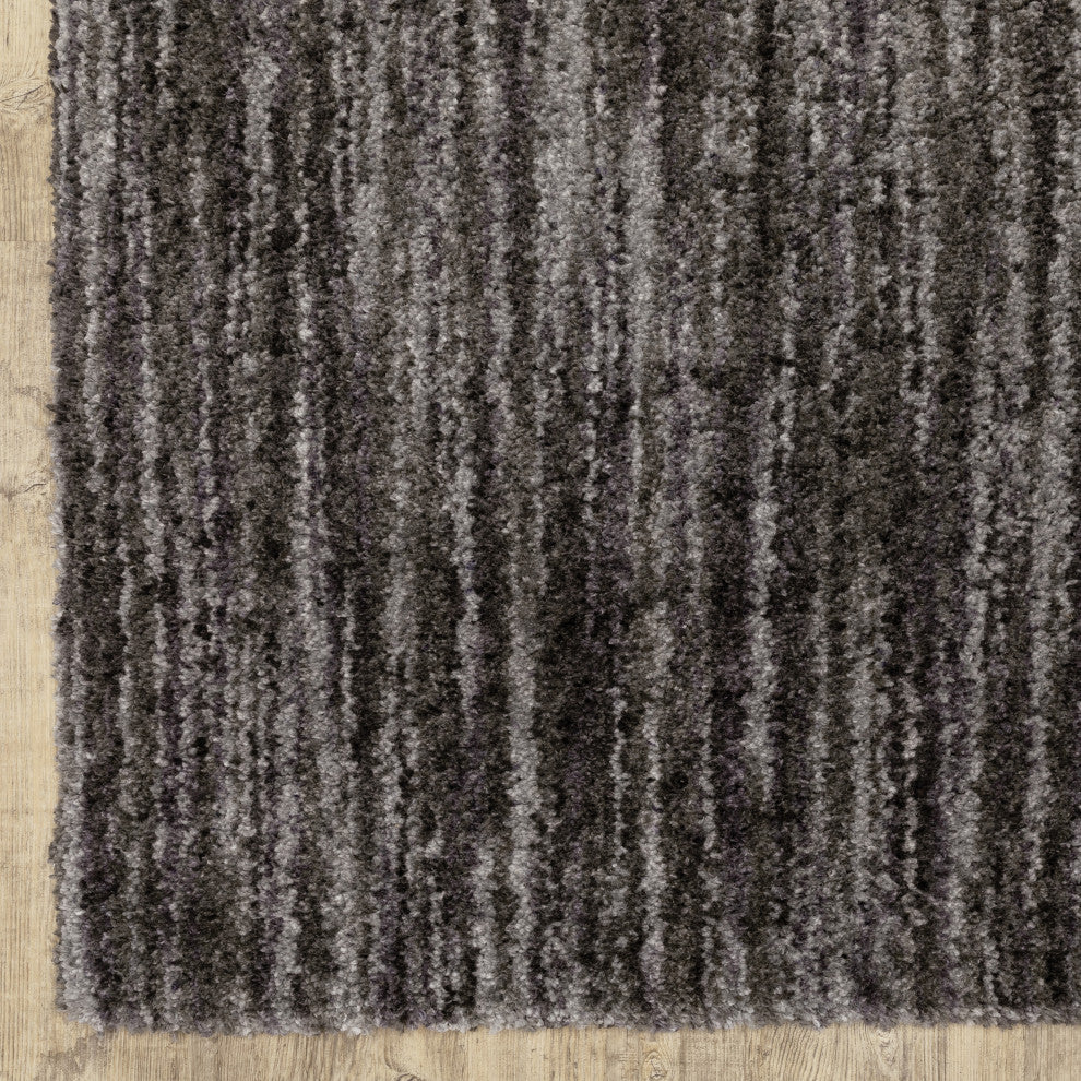 Ashton Distressed Solid Shag Area Rug, 9.10X12.10