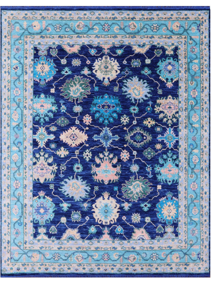 Turkish Oushak Handmade Wool Rug 8' 3" X 10' 2" - Q13633