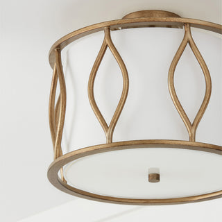 Capital Lighting 252531 Cohen 3 Light 16"W Semi-Flush Drum - Mystic Luster