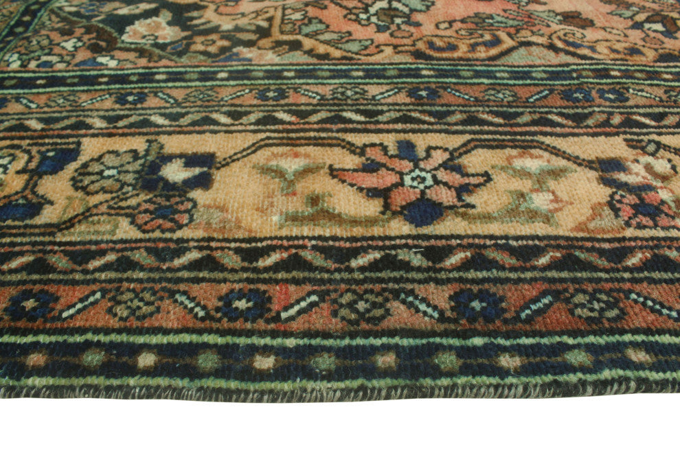 Fine Vintage Distressed Ametta Rust/Charcoal Rug, 7'4x8'1
