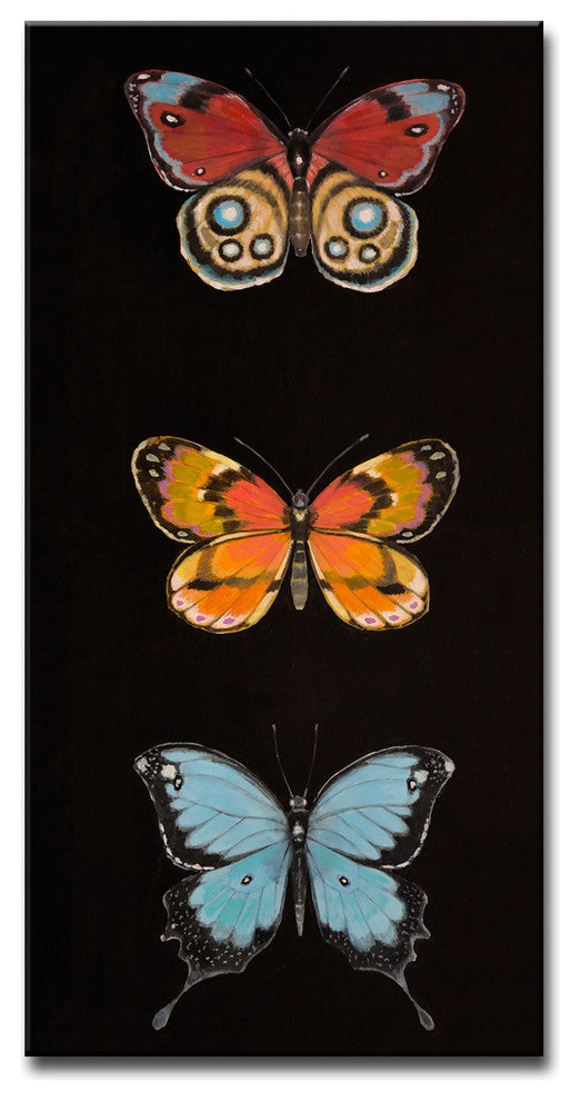 Canvas Art ''Butterfly Trio II'' by Hope Hansen, 24"x12"