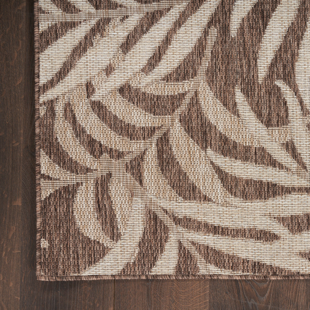 Nourison Garden Oasis 10' x 14' Mocha Tropical Rug
