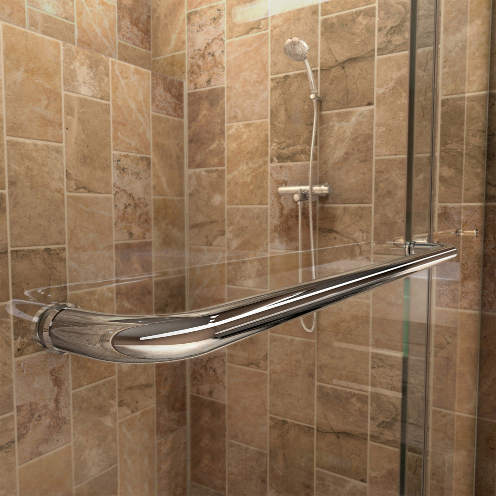 DreamLine Charisma 34x60x78 3/4 Bypass Shower Door Chrome, LD Biscuit Base