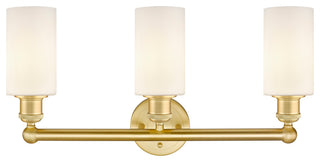 Clymer 3-Light 22" Bath Vanity Light, Satin Gold, Matte White Shade