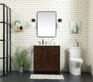 Home Living 19" Farmhouse Expresso-Light Bathroom Vanity