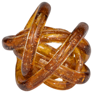 Glass, 4" Knot Amber