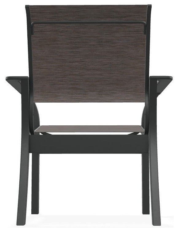 Leeward Sling Stackable Outdoor Dining Chair, James/Graphite