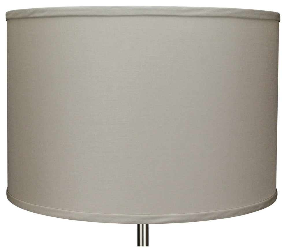 Fenchel Shades, 18"x18"x12" Spider Attachment Drum Lamp Shade, Linen Stone