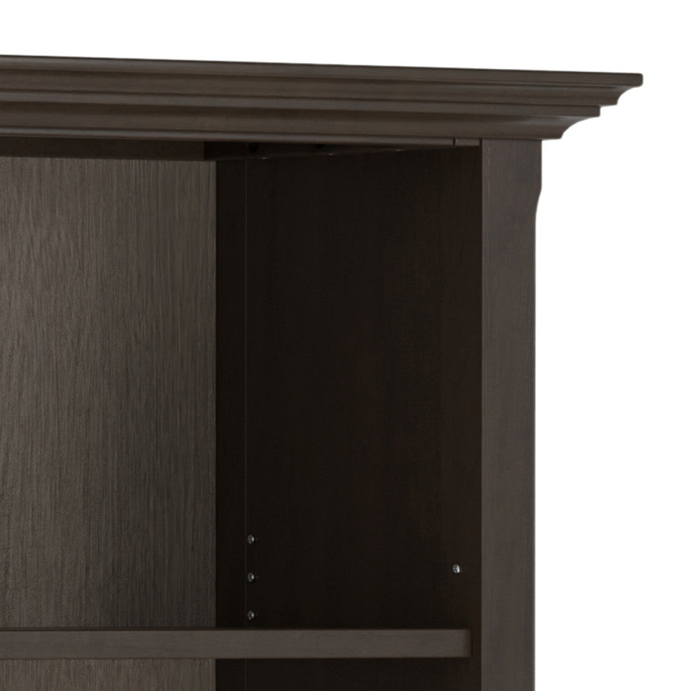 Amherst Solid Wood 36" 5 Shelf Bookcase, Hickory Brown
