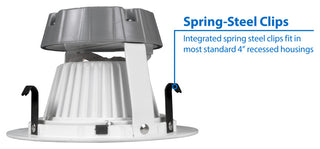 DCG Series 4 in. White Gimbal LED Recessed Downlight, 5000k