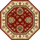 Cambridge 7340 Red, Ivory Floral Mahal, 7'7" Octagon