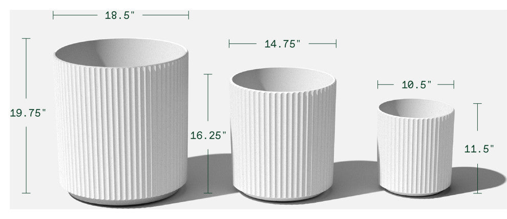 Veradek Demi Series Demi Trio (12in; 16in; 20in) Bundle, White