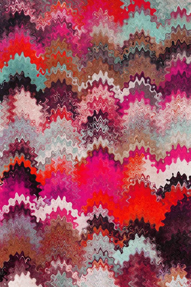 "Wavy Blends II v3" Painting Print on Canvas by Irena Orlov