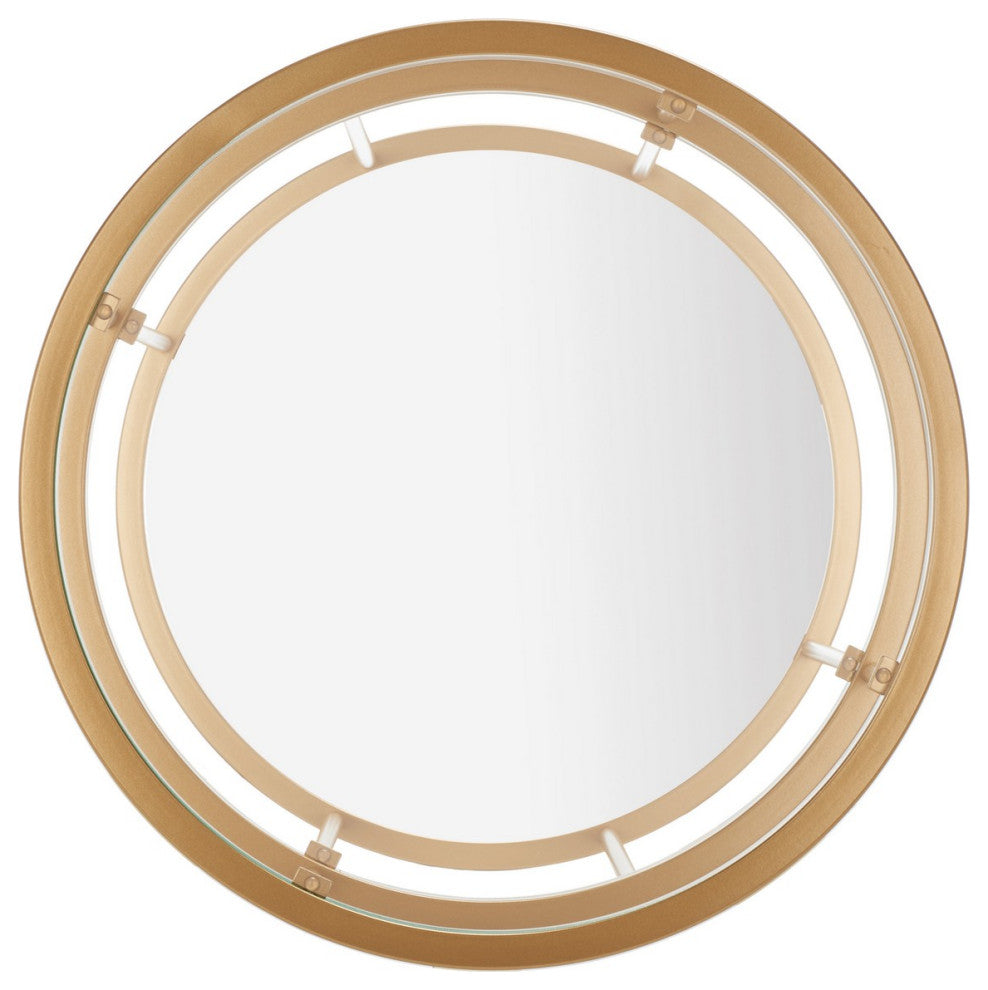Safavieh Layta 3 Shelf Accent Table, Gold/Clear