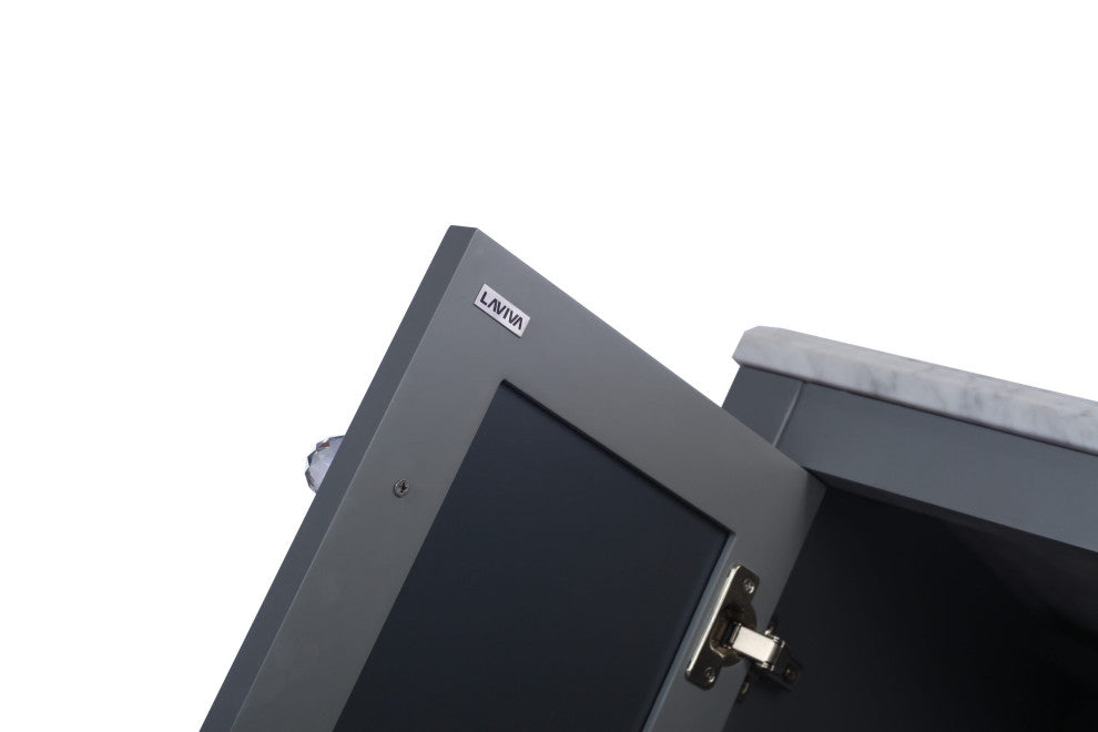 Laviva 313MKSH-36G-WQ Mediterraneo Vanity with White Quartz Countertop