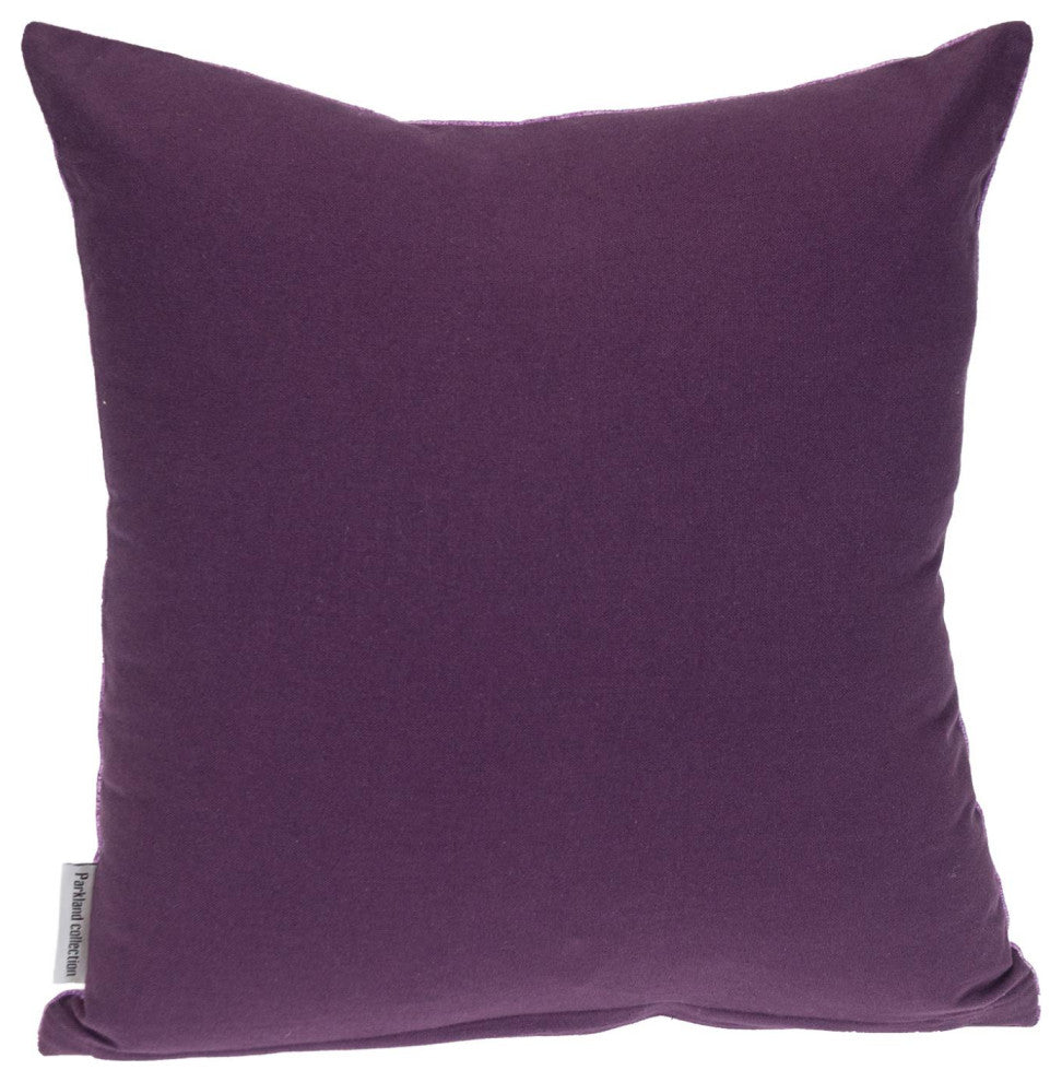 Parkland Collection Transitional Woven Purple Square 18" x 18" Pillow